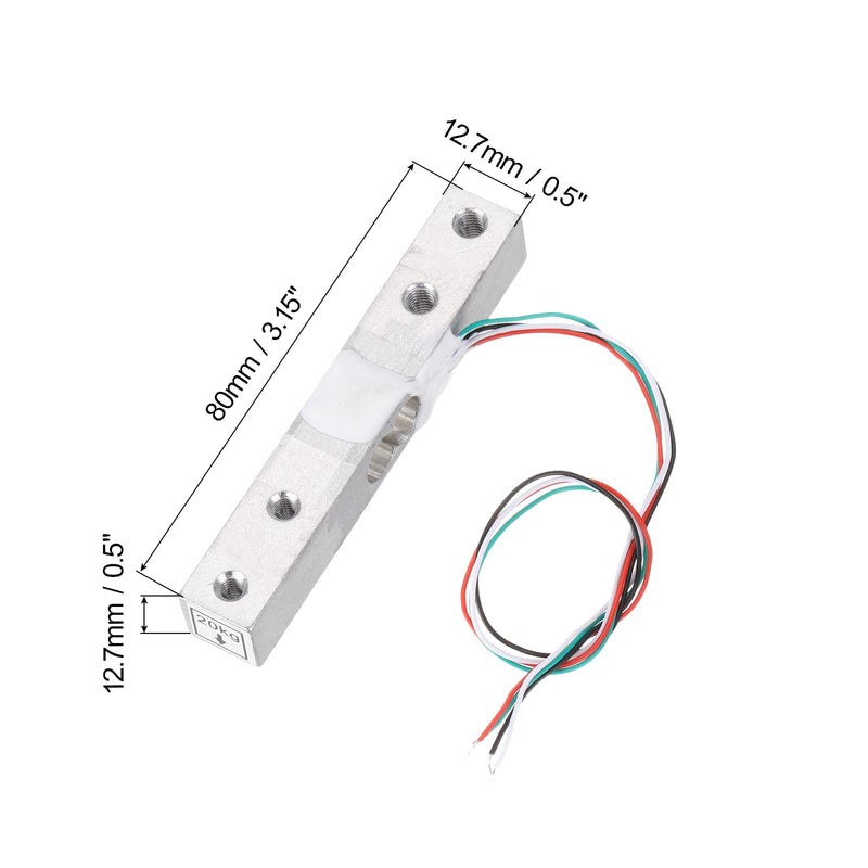 Quartzman HX711 Digital Load Cell 20 kg Module Weighing Sensor Pack of 2 | 24 Bit, Precision A/D Dual-Channel, for DIY Portable Electronic Kitchen Scale Kit