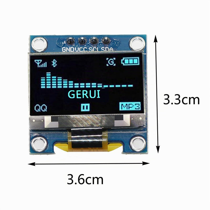 2 pieces 1.3 inch IIC I2C serial 128x64 SSH1106 OLED LCD display LCD module | For Arduino AVR PIC STM32 - blue font