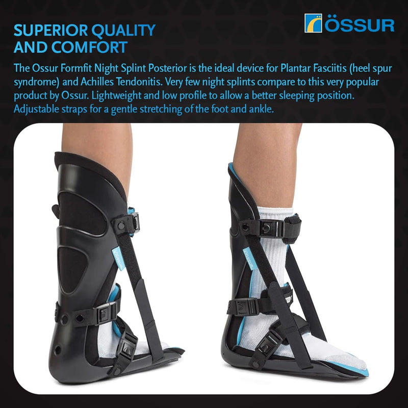 [Australia - AusPower] - Össur Night Splint Posterior - Plantar Fasciitis & Heel Pain Relief - Adjustable Support for Men & Women - Orthopedic Sleep Aid for Foot Arch Pain, Achilles Tendonitis, and Recovery - Small Small (Pack of 1) 