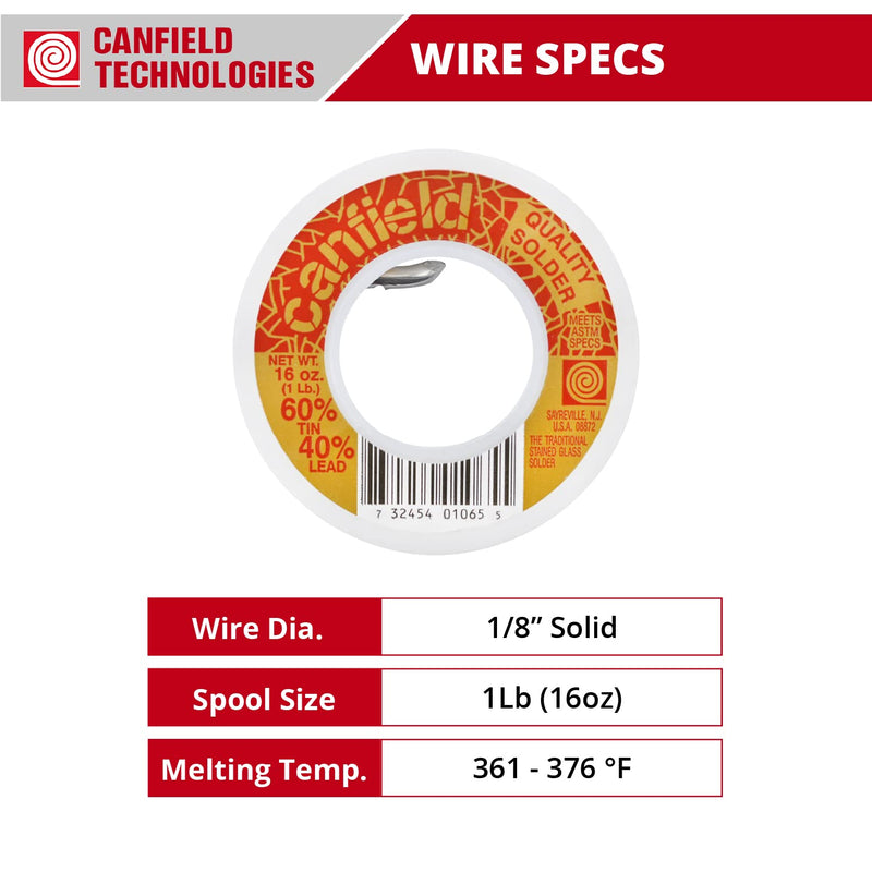 Canfield 60/40 solder for stained glass (Two Pack) Two Pack