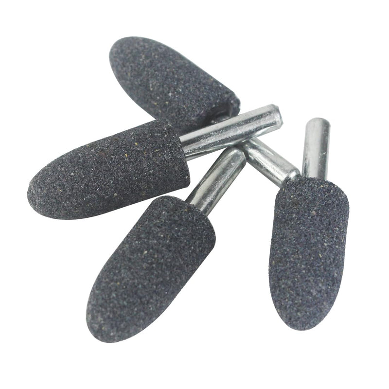 [Australia - AusPower] - Luo ke 16 mm Cone Shape Grinding Stone - 1/4" Shank Aluminum Oxide Mounted Grinding Stones Sharpening Bits for Rotary Tools Drill (Pack of 8) 16mm grinding cone 