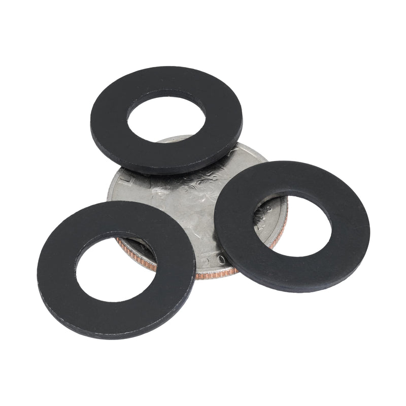 [Australia - AusPower] - Black Washer Fits 3/8" Diameter Screw Size (50 pcs), 13/16" Outside Diameter, Steel with Weatherproof Black Ruspert Coating for Outdoor Use by Makers Bolt 3/8" (.406ID x .813OD x 0.051TH) 