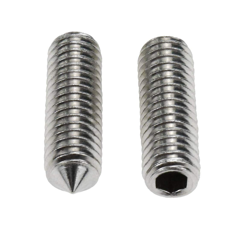 [Australia - AusPower] - 50PCS Screw Set Screws 304 Stainless Steel M6x20mm Headless Screws Tip Hexagons Machine Meters 6 * 20mm 