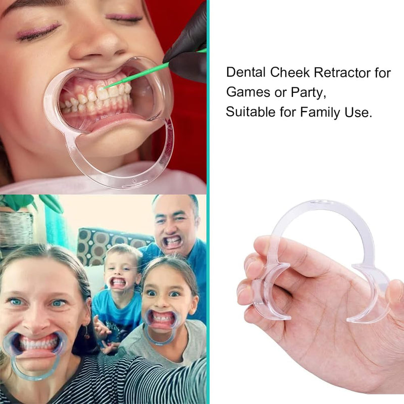 [Australia - AusPower] - 12pcs Mouth Stretcher, C Shape Opener, Mouth Stretcher for Oral Inspection and Teeth Whitening, for Board Games, for Mouth Opener Challenge, Dental C-Shape Mouth Opener for Teeth Whitening 