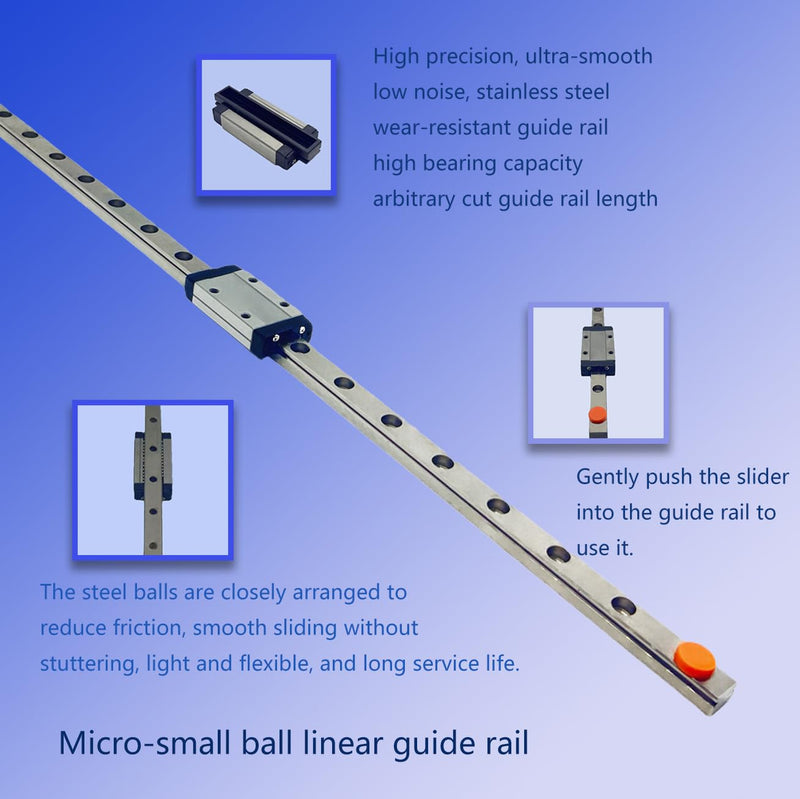 [Australia - AusPower] - 2PCS MGN9H mini Linear Guide Rail, 400mm Linear Sliding Guide Rail with MGN9H Sliding Block, Suitable for 3D Printers and CNC Machines, Medical Equipment, Automation Equipment, etc 4 2pcs MGN9H+2pcs 400mm Linear Guide Rail 