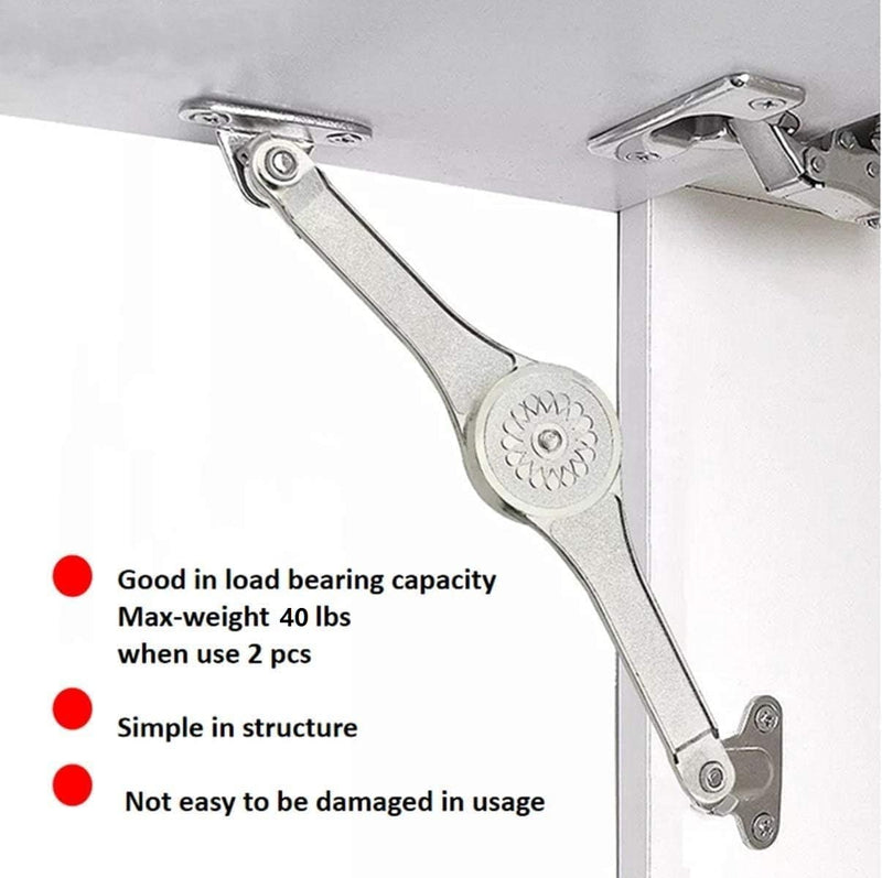[4-Pack] Heavy Duty Lid Stay Hinges QBOSO Folding Lid Support Hinge,Perfect for Cabinet,Closet,Wardrobe or Toy Box 110 Degree Heavy Duty Style Ferrari 4pcs