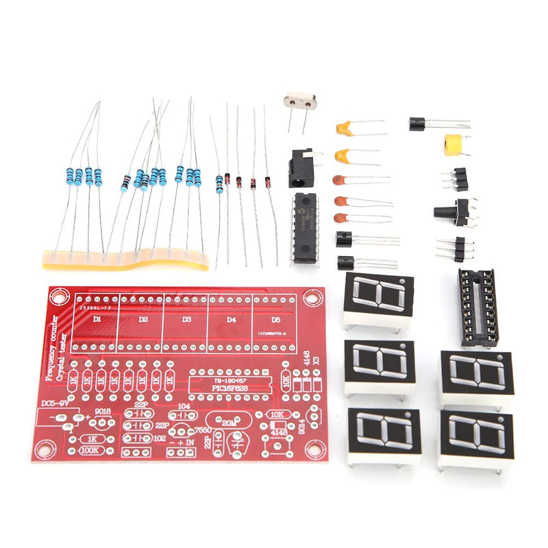 [Australia - AusPower] - Airshi 1Hz-50MHz Frequency Counter, Digital Frequency Meter Module Parts DIY Kit for Measuring Equipment Radio Transceivers, Crystal Oscillator Frequency Counter Tester Meter Red 
