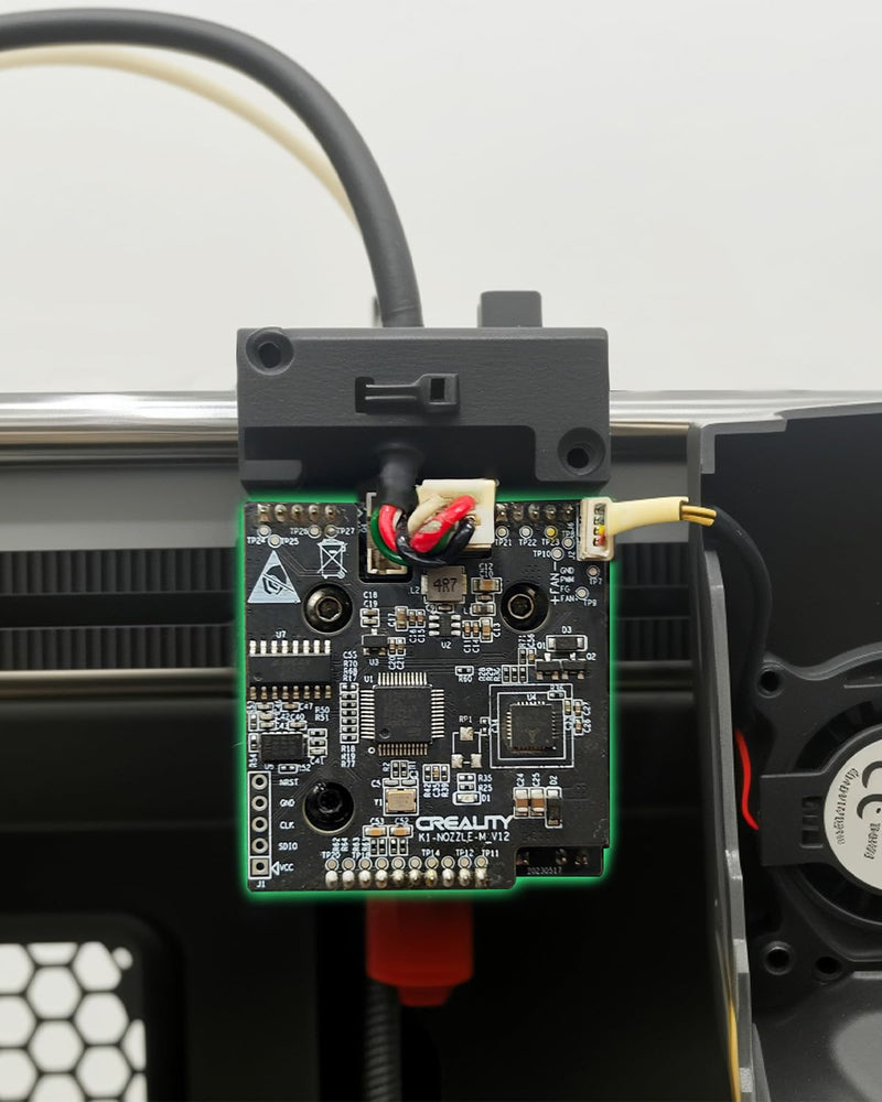 Creality 2025 New Version K1 Series Hotend PCBA Adapter Board, K1 SE Hotend Toolhead Module, T9_GD32F303CBT6 NOZZLE-C-V13 HQPCB-2 PCBA Breakout Module Replacement for 3D Printers K1 SE/K1C/K1/K1 Max K1 Series Hotend Adapter Board