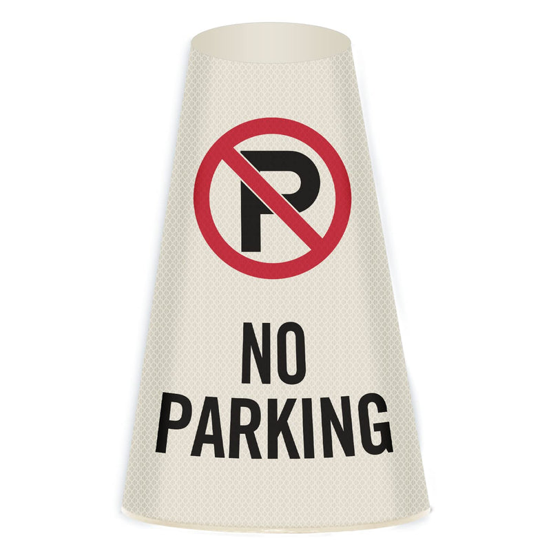 [Australia - AusPower] - SmartSign “No Parking” Bright Reflective Cone Message Sleeve, [Cone Not Included] Pack of 1 No Parking 