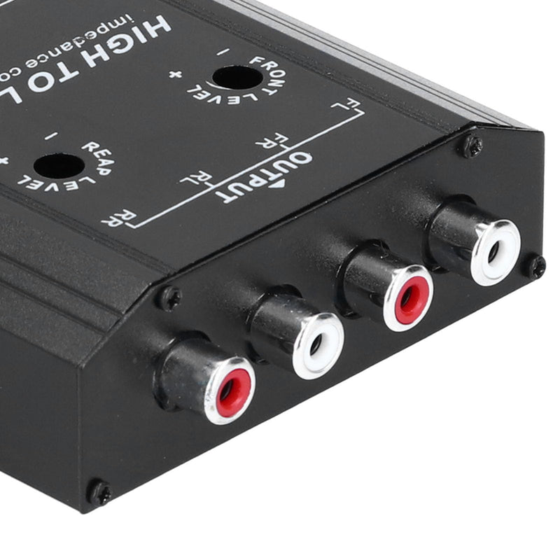 [Australia - AusPower] - Audio Converter, 4 Channel Audio Impedance Converter High Low R CA Line Car Stereo Radio Speaker Frequency Filter for Car Power Amplifier 