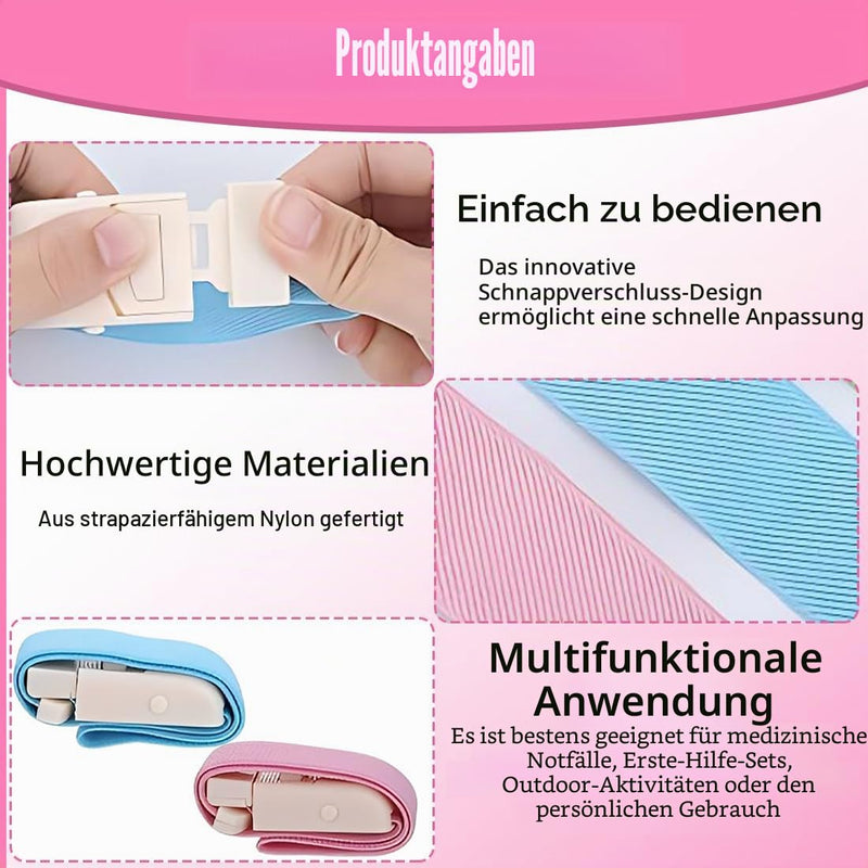 Storage Hose, Pack of 6 Storage Hose, Highly Flexible Tourniquet, Vein Congestion for Outdoor Sports, with Quick and Slow Buckle for Nurses, Midwives, Paramedics, Phlebotomics, Doctors