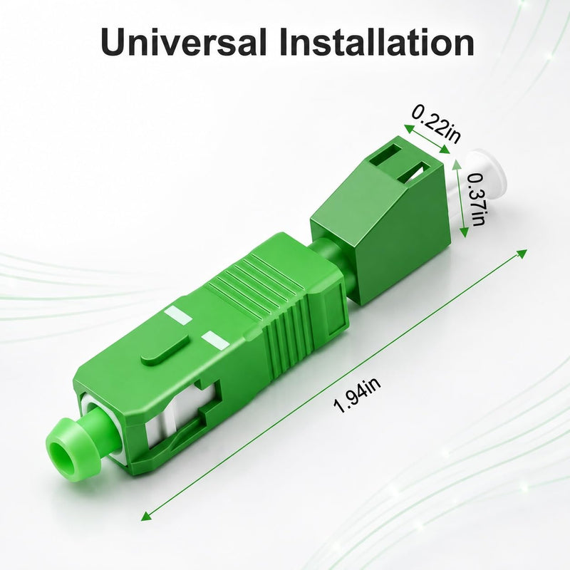 SC/APC Male to LC/APC Female Hybrid Fibre Optic Adapter Pack of 2 | Singlemode 9/125μm, ceramic sleeve, ≤0.3dB insertion loss, ≥60dB return loss, for FTTH & CATV