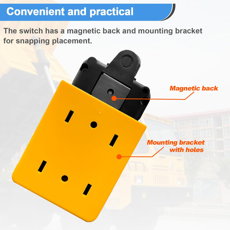 [Australia - AusPower] - mxuteuk 4 Wire Dump Trailer Remote Control Switch 12V DC Up Down Switch for Double Acting Hydraulic Pump Lift Winch Dump Bed G018-4W 
