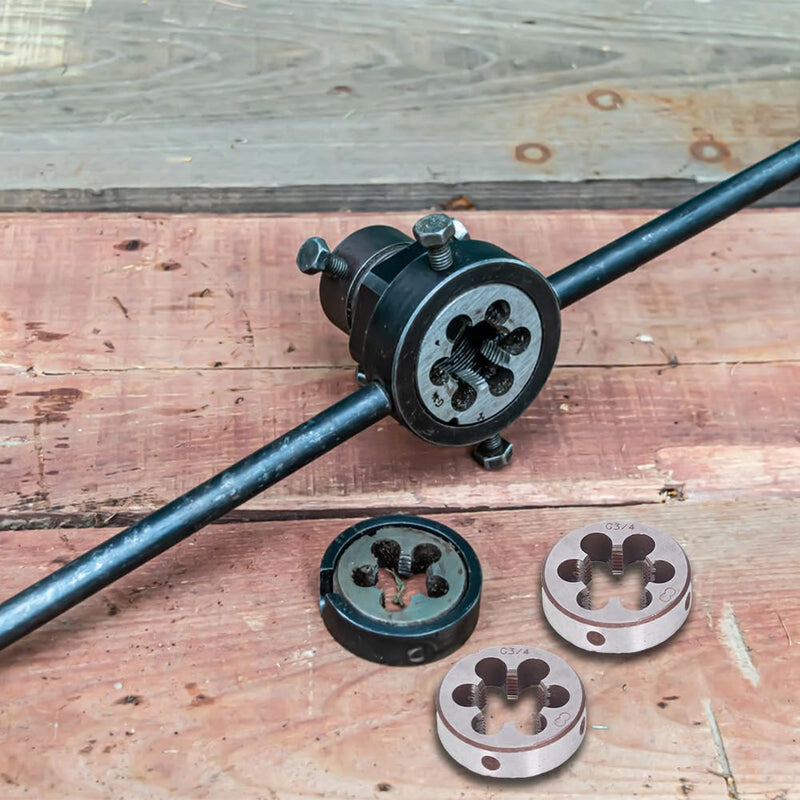 [Australia - AusPower] - Round Thread Die Alloy Steel G3/4 Hand Tools Thread Die Pipe Thread Die Male Thread Cutting Pipe Thread Cutting Pipe Tap Metric Male Thread Die 