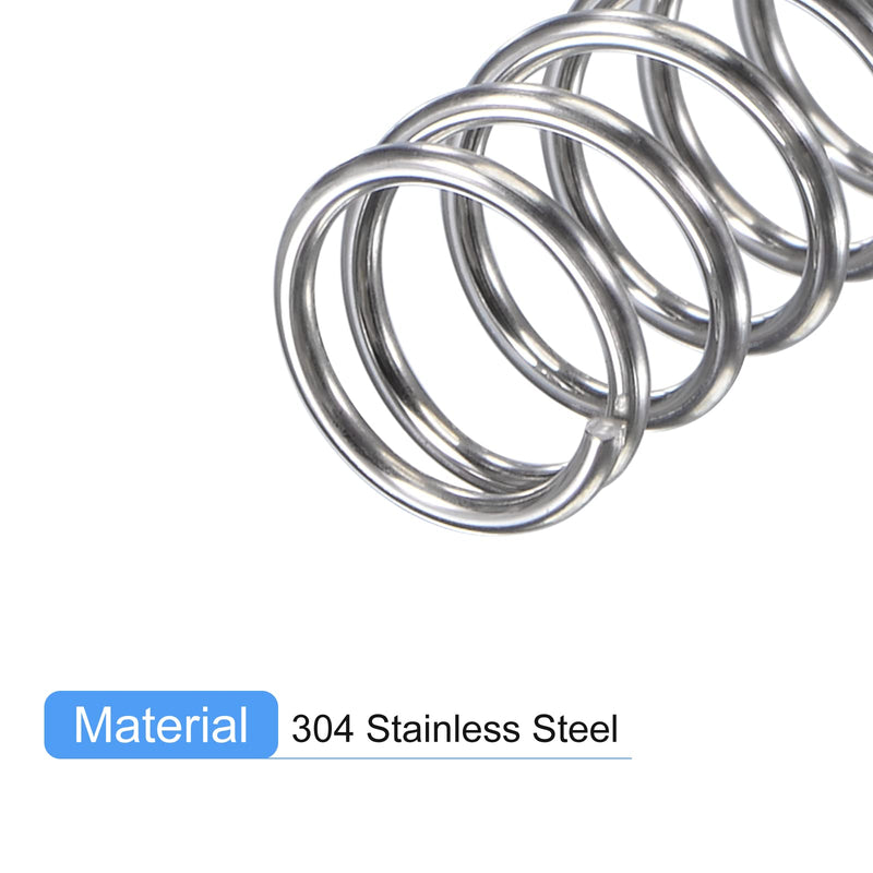 [Australia - AusPower] - uxcell Compression Spring, 5Pcs 304 Stainless Steel, 8mm OD, 0.8mm Wire Size, 25mm Free Length, Silver Tone 8x0.8x25mm 
