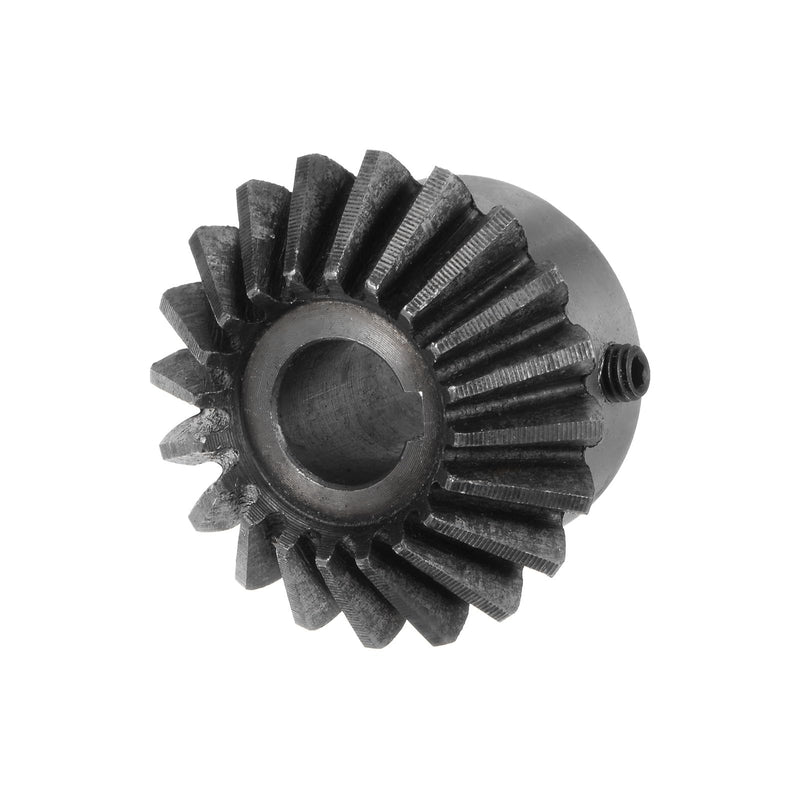 [Australia - AusPower] - 2pcs Bevel Gear 2M 20 Teeth 12mm Shaft Hole 1:1 Tapered Pinion Gear with 4mm Keyway 45# Steel 2 Module 90 Degree Steering Gear with M5 Fixing Hole, for Hardware Mechanical Rotation 12 mm 