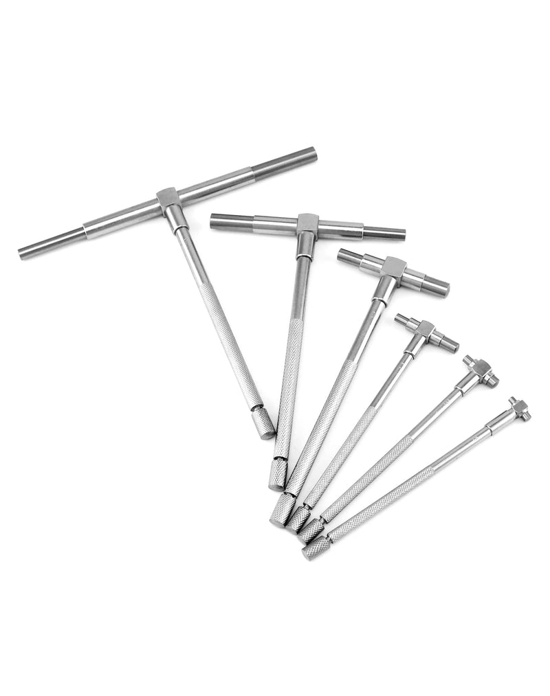 QWORK Telescopic Gauges 8 mm - 150 mm Inner Diameter Adjustable, 6 Pieces/Set