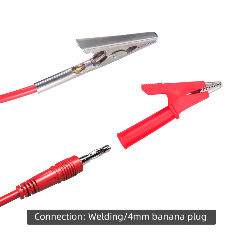 [Australia - AusPower] - 4PCS Heavy Duty Insulated Alligator Clips PVC Crocodile Clamps Nickel Plated Copper Connector 1000V 20A for Home Electrical Laboratory Testing 