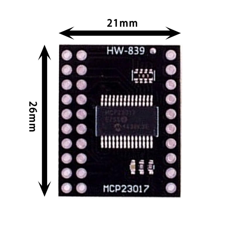[Australia - AusPower] - MCP23017 I2C CJMCU-2317 Serial Interface 16 Bit I/O Expander Module Port Expander with I2C Serial Interface, High Speed I2C Interface Compatible for Arduino (3) Pack of 3 