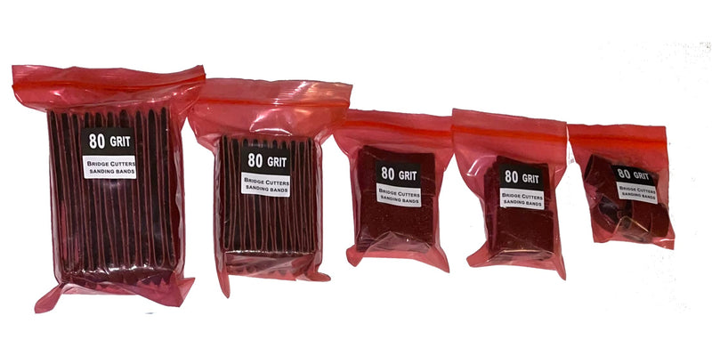[Australia - AusPower] - 50 Pack 80 Grit Replacement Sanding Sleeves for Rubber Drum kit 1/2" 3/4" 1" 1-1/2" 2" Inch Aluminum Oxide Woodworking Drill Rotary Sander-Drum 1/4" Drive spindel Abrasive 