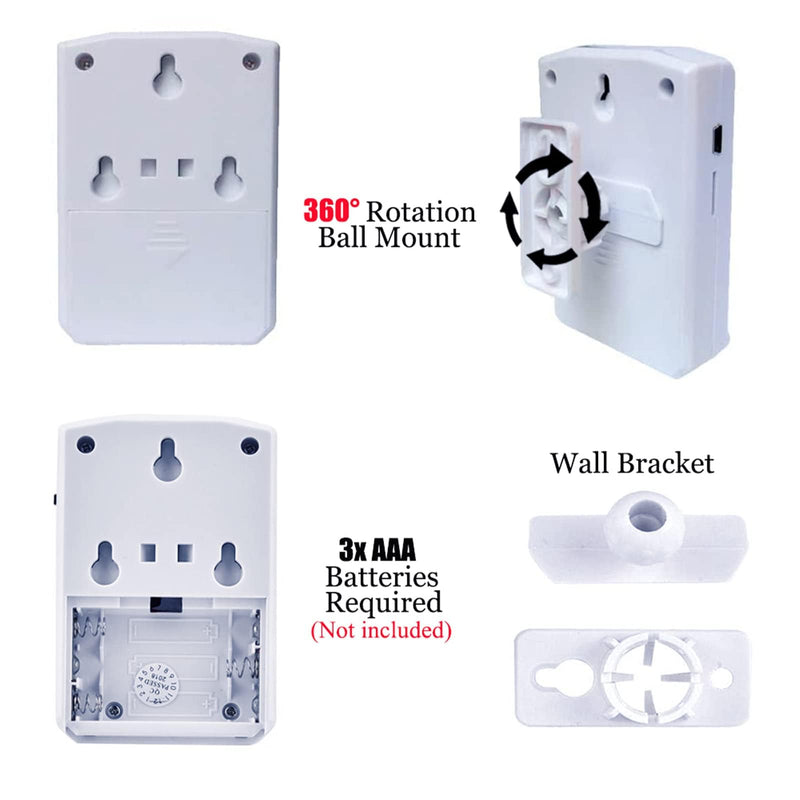 [Australia - AusPower] - PIR Motion Sensor Activated Sound Player Speaker with USB Cable, Download Your own MP3 Audio Files to Play Speech, Music or Sound Effects (White) 
