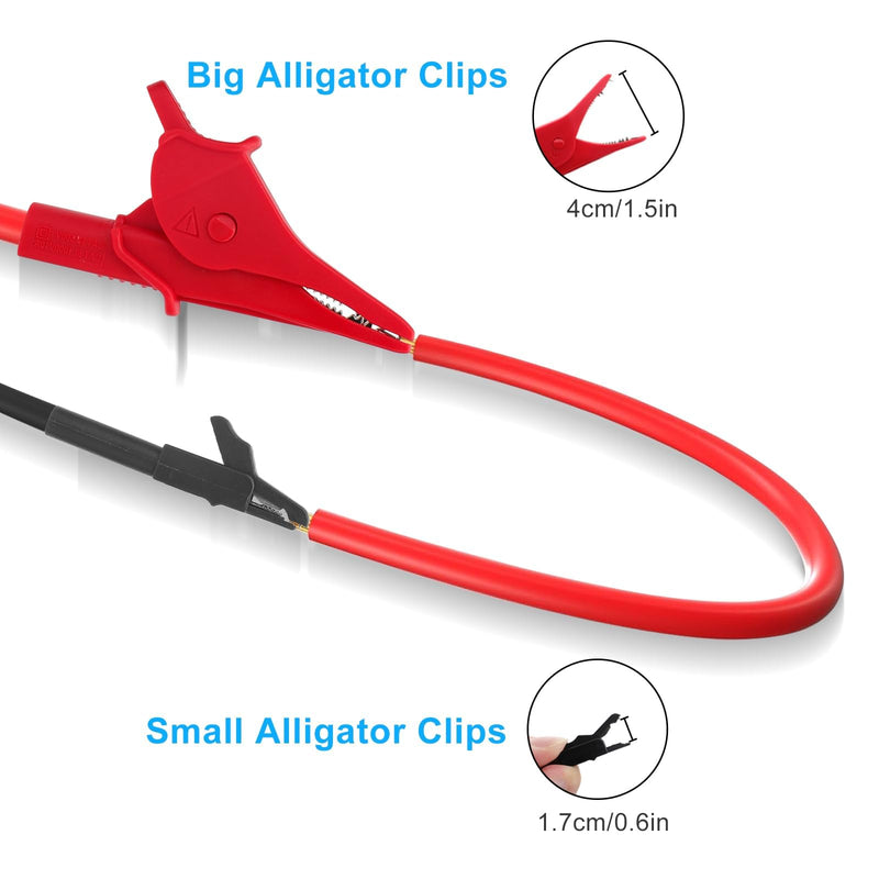 [Australia - AusPower] - SUNJOYCO 24Pcs Multimeter Test Leads, Alligator Clips, Test Hooks, Replaceable Multimeter Probes 1000V 10A CAT III for Fluke Voltmeter 