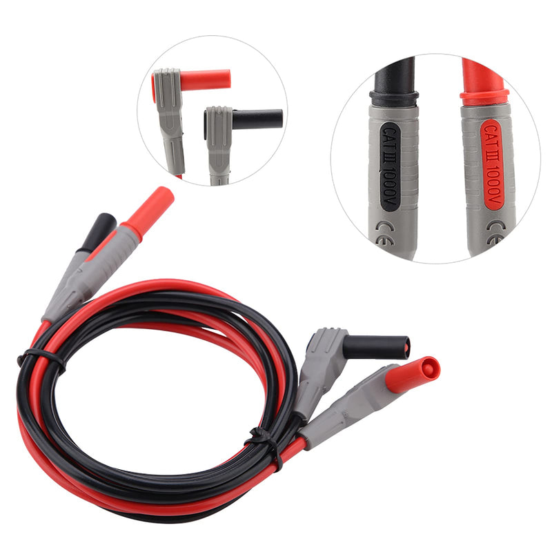 [Australia - AusPower] - P1300C Multimeter Measuring Tips Multifunctional Adjustable Probe Leads Test Pen Clip Test Lead Kit for Digital Multimeter, black, Portable 