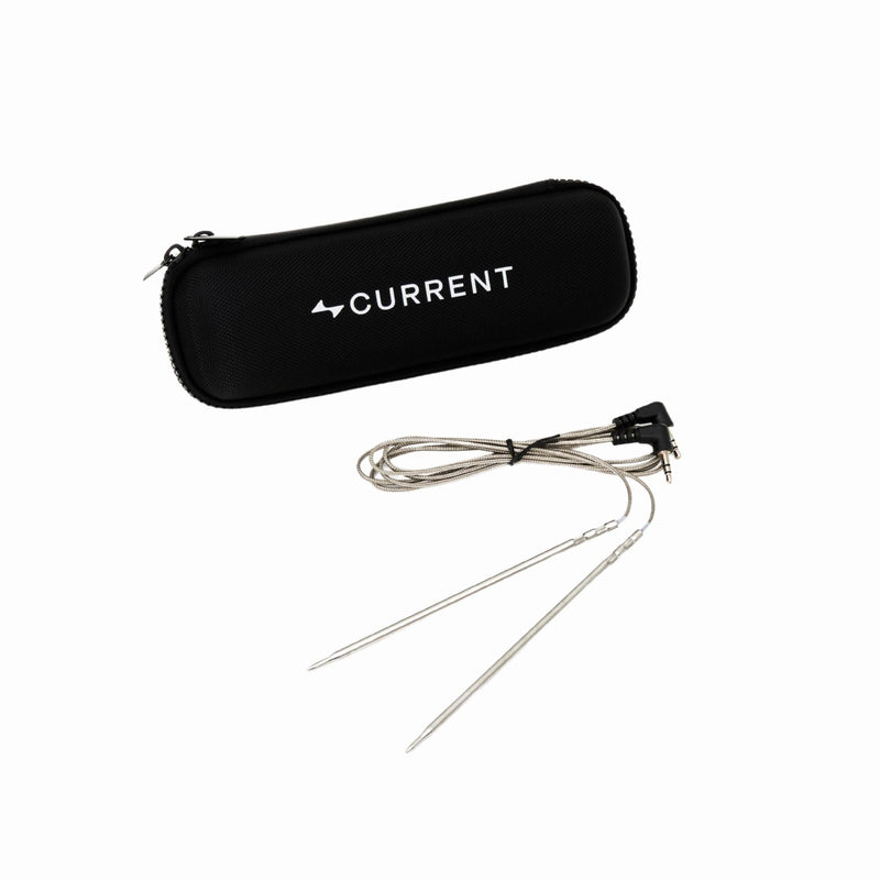 [Australia - AusPower] - Current® Food Probe Expansion Kit - Dual Wire Temperature Probes with App Integration, Precise Monitoring, Durable High-Heat Wires, Includes Zippered Carrying Case 