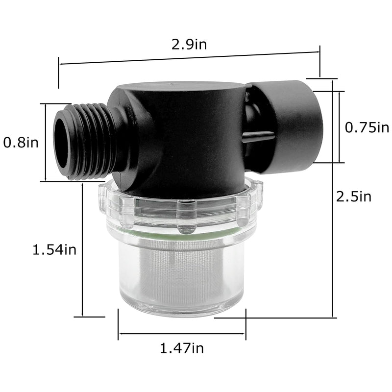 [Australia - AusPower] - 1/2" Female NPT in-Line Strainer with 60 mesh Stainless Steel Filter Screen (1/2“ 60 Mesh) 