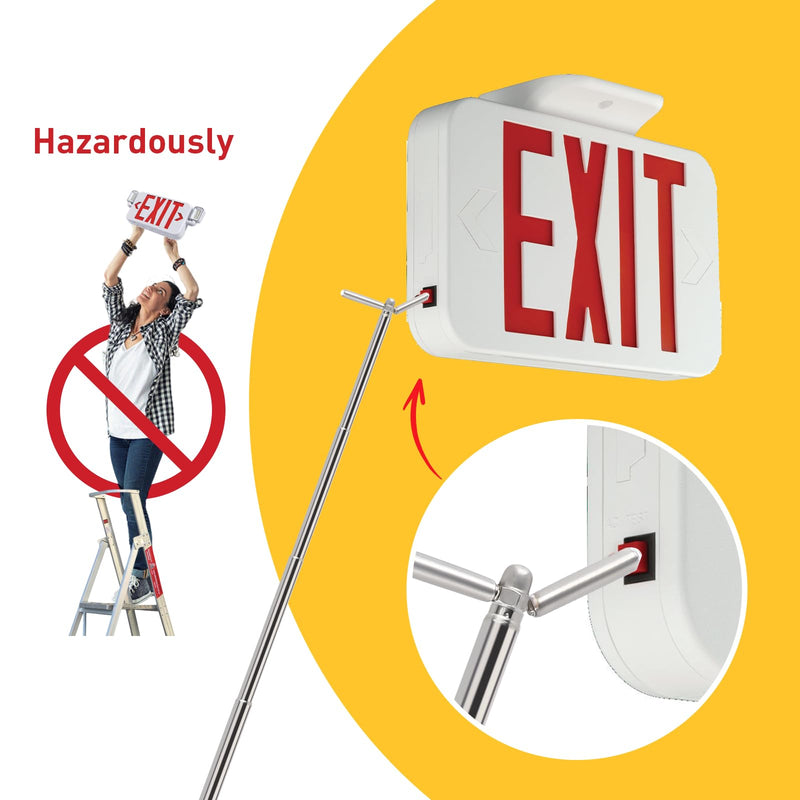 Smoke Detector Tester Pole - Smoke Detector and Emergency Exit Light Extendable Pole Tester - Emergency Light Testing Pole - Ensuring Safe and Efficient Testing of Life Safety Products,2 Pack 2
