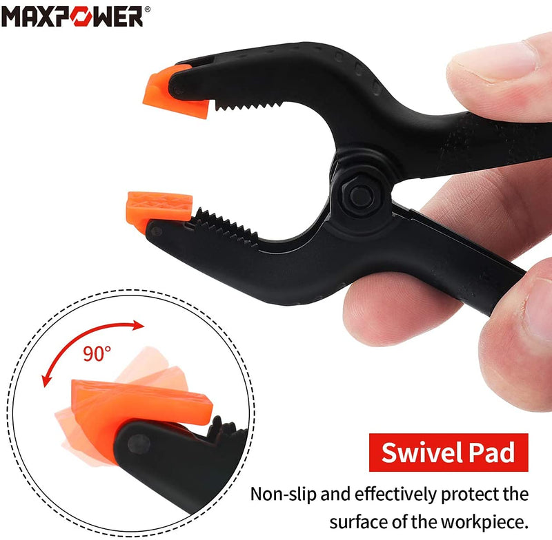 [Australia - AusPower] - MAXPOWER 22-pieces Spring Clamps, 2-inch Clamps x 18 PCS, 3-inch Clamps x 4 PCS, Plastic Small Mini Clamps for Woodworking Assembly and Photography Backdrop 