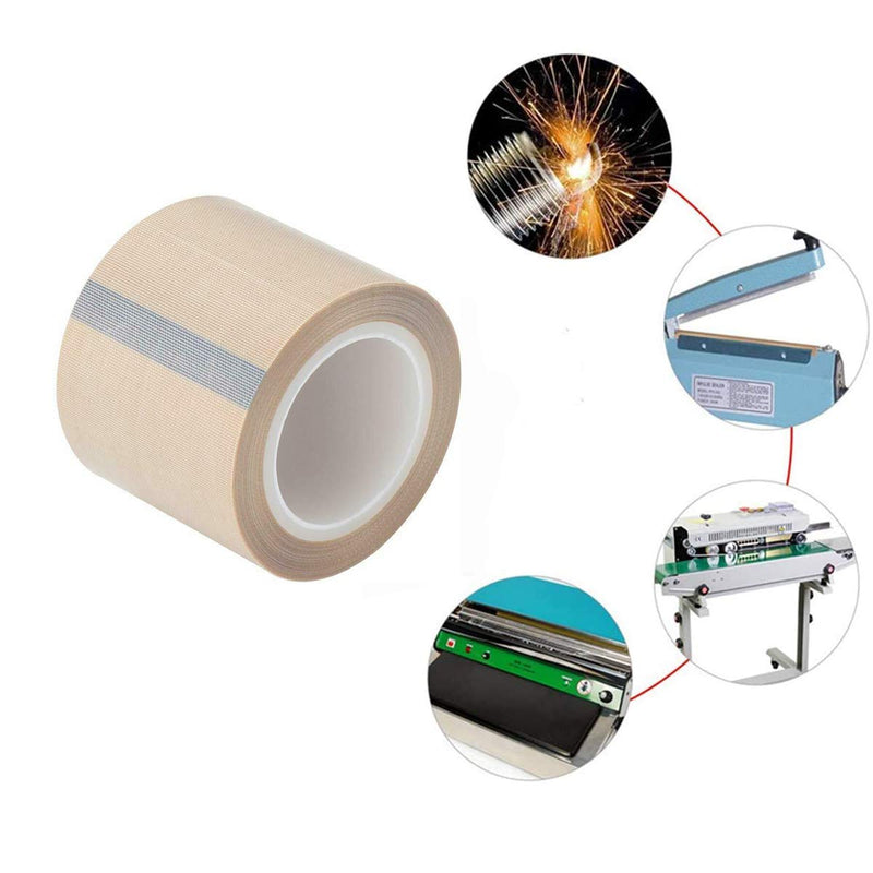 Good news FRIGIIRE PTFE Coated Fiberglass Telfon Tape high Temperature Tape Welding Sealing Tape for Vacuum Sealer Machine 50mm x 11yards/33feet