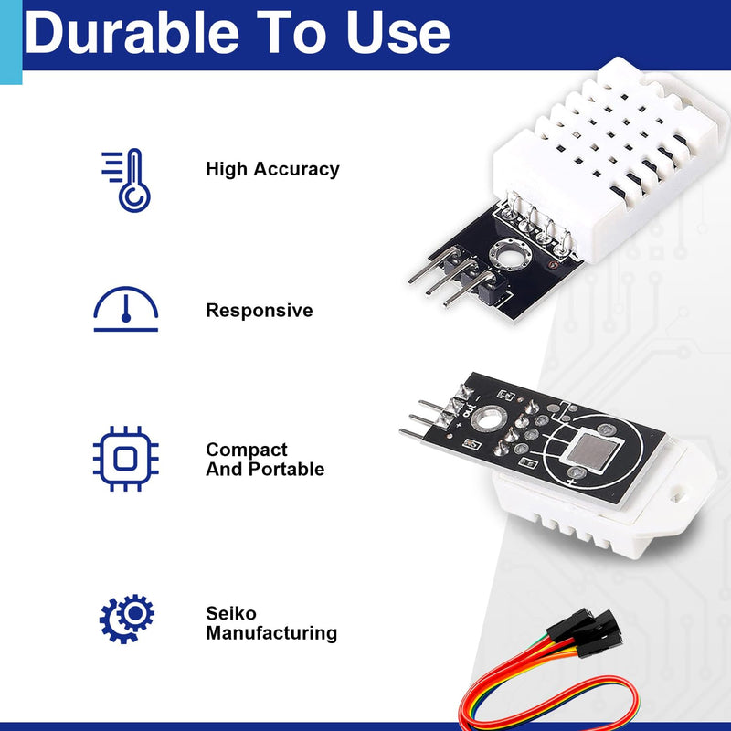 [Australia - AusPower] - 6 Set Digital Temperature and Humidity Sensor Module Compatible with DHT22/AM2302, 3.3V-5V with Dupont Wires Humidity Measure Range 0%-100% (±2%) Temperature Measure Range -40-80℃ (±0.5℃) Celsius 6PCS-with DHT22 