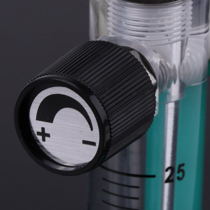 Gas Flow Meter, Tester and Detectors, Air Flow and Anemometer Flow Meter 2.5-25LPM Flow Meter with Control Valve for Oxygen / Air / Gas