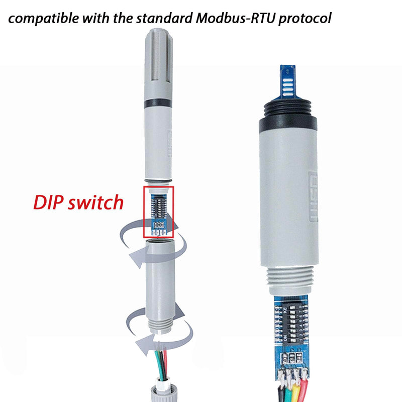 [Australia - AusPower] - RTU Temperature Sensor, Modbus Greenhouse Humidity Monitor, RS485 Thermometer, Calibrated High Accuracy Analog Humidity Transmitter, -40℃ to 125℃ Temp Sensor 