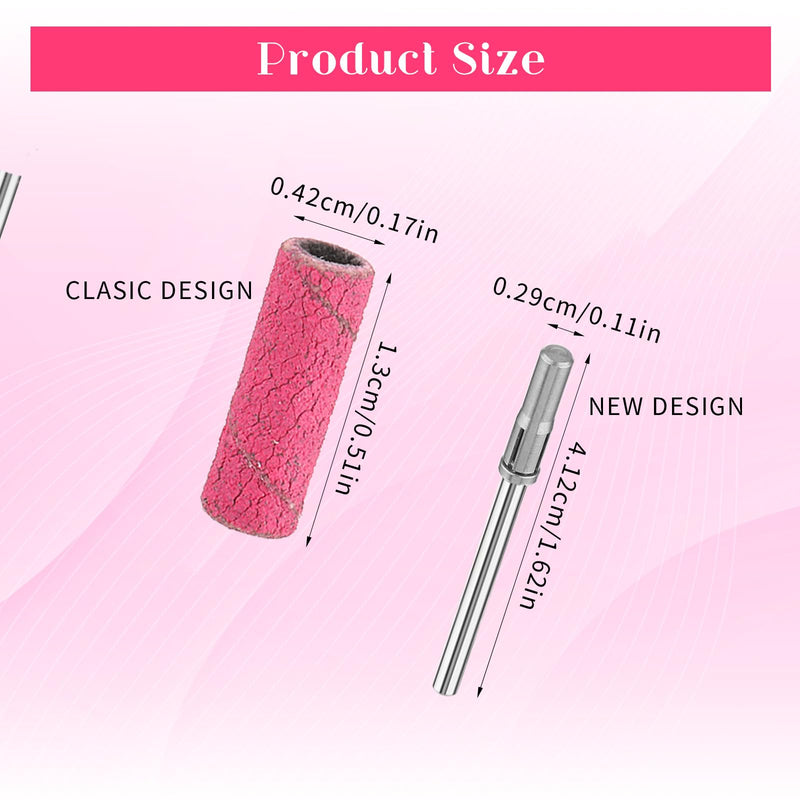 [Australia - AusPower] - Sanding Sleeves - Pack of 100 Small Sanding Belts for Nail Drills, Abeillo Mini Sanding Caps with 3.1 mm Mandrel Drills, Nail Files Sanding Belts with 180# Grit for Nail Polish, Manicure, Pedicure 