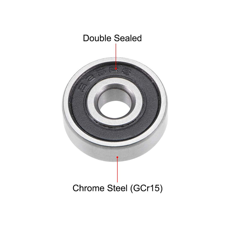 [Australia - AusPower] - uxcell 625-2RS Deep Groove Ball Bearing 5x16x5mm Double Sealed ABEC-3 Bearings 5-Pack 5mmx16mmx5mm 
