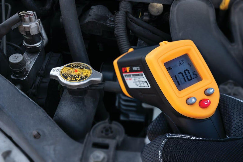 [Australia - AusPower] - Performance Tool W89722 Non-Contact Digital Laser Infrared Thermometer, Orange and Black With 12:1 Spot Ratio 