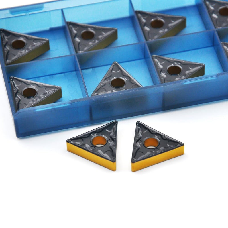 [Australia - AusPower] - CNC Carbide Inserts TNMG432 / TNMG220408-MD for Metal Lathe Cutting Steel, Semi-Finishing chipbreaker for Turning Cutter, 10 PCS. 