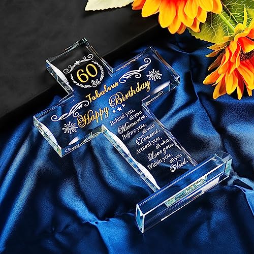 Movdyka Crystal 60th Birthday Gifts for Women Men Christian Religious Gift