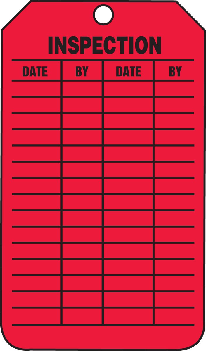 Accuform TRS322CTP Scaffold Status Tag, Legend Warning This Scaffold is NOT Complete - DO NOT USE, 5.75" Length x 3.25" Width x 0.010" Thickness, PF-Cardstock, Black on Red (Pack of 25)