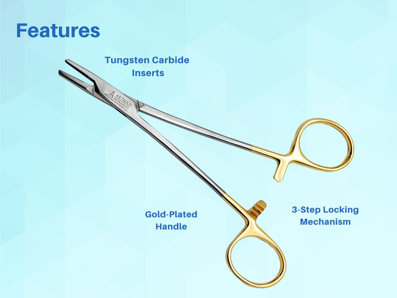 [Australia - AusPower] - Bundle of Mayo Hegar Needle HoldeHemostat Mayo Hegar Mosquito Forceps Keychain 