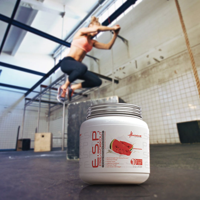 [Australia - AusPower] - Metabolic Nutrition | ESP - Stimulating Pre Workout, Pre Intra Workout Supplement | Energy & Endurance Stimulating | Natural, Safe & Mental Focus | Blue Raspberry, 300 Grams (90 Servings) 