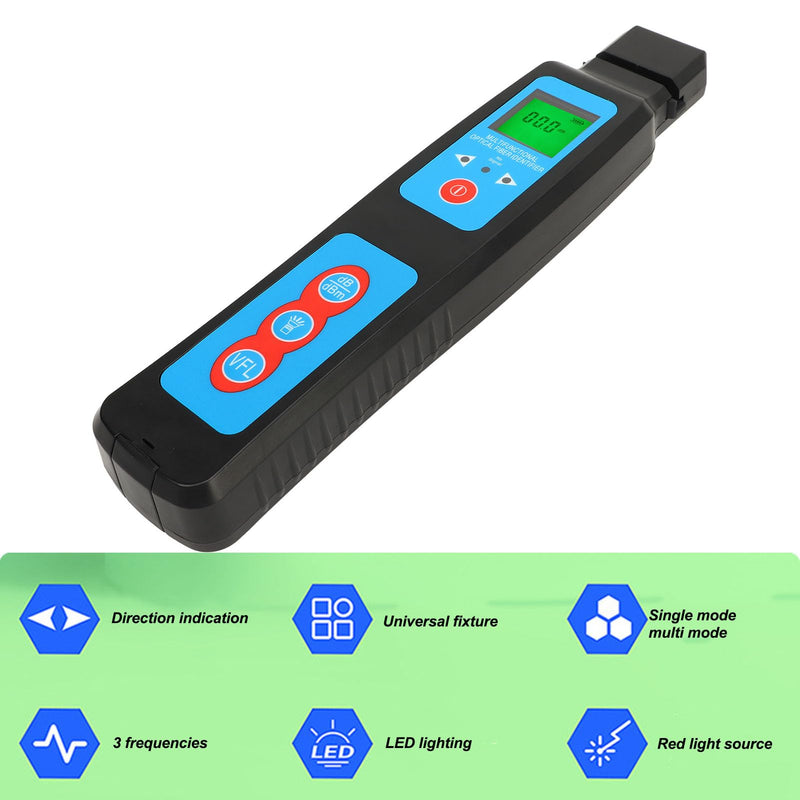 [Australia - AusPower] - Optical Fiber Identifier, Optic Dominant Traffic Detector, 10km Range Fiber Detector with VFL Red Light Source, Handheld Fiber Optic Identifier Cable Tester 