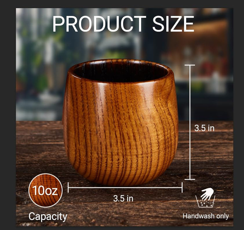 Charred Wooden Bourbon Drinking Glass 2PCS，Whiskey Cup Wooden Old Fashioned Wood Glass, Charred Old Fashioned Glass Bourbon Whiskey Gifts for Men, Dad, or Brother, Father's Day Upgraded 2 PCS