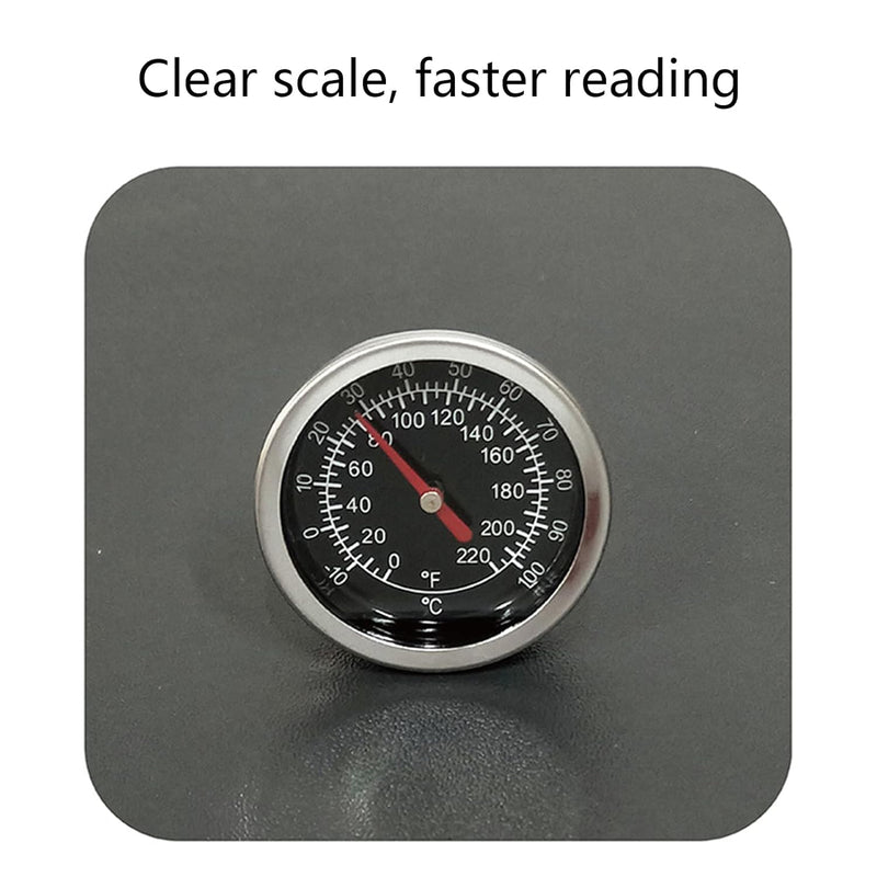[Australia - AusPower] - Silver Temperature Probe Meter Gauge, Dial Thermometer NPT, Stainless 1/4 NPT Thermometer for Boiler Tea Pot Kettle -10-100℃/0-220ºF Thread Joint, Dial Thermometers 