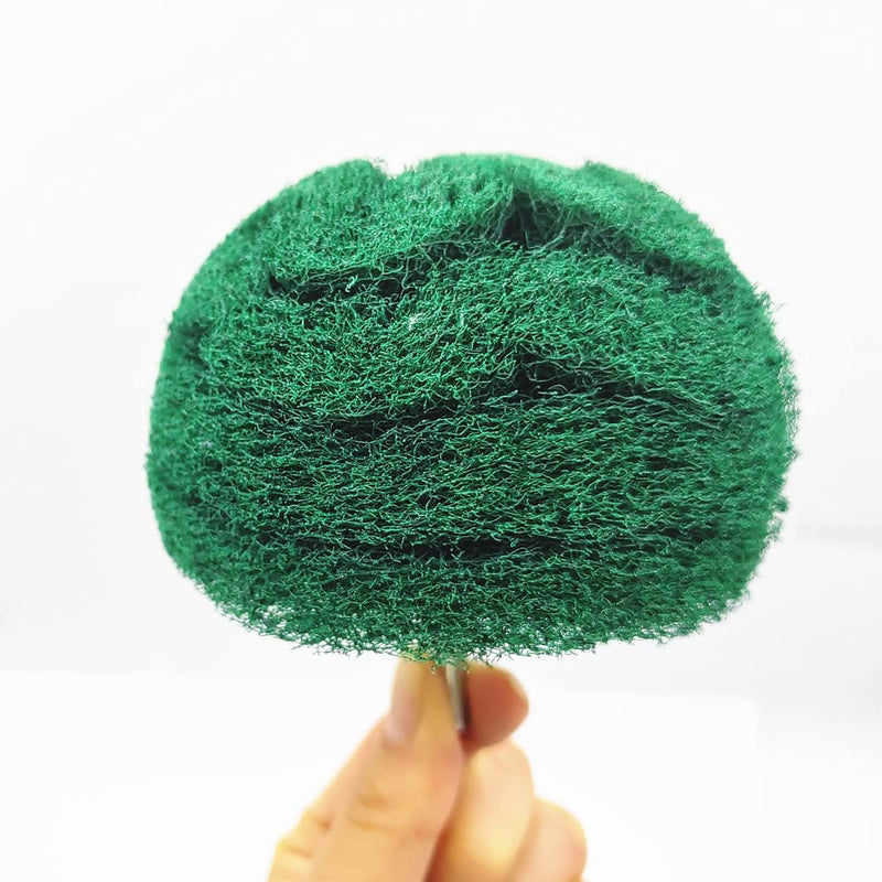 [Australia - AusPower] - 7 PCS Green Abrasive Buffing Wheels with 1/4" Shank 180 Grit Non Woven Buffing Wheels Drill Attachment Set for Polishing Mirror Stainless Steel Copper Aluminum Wood Wares 7 