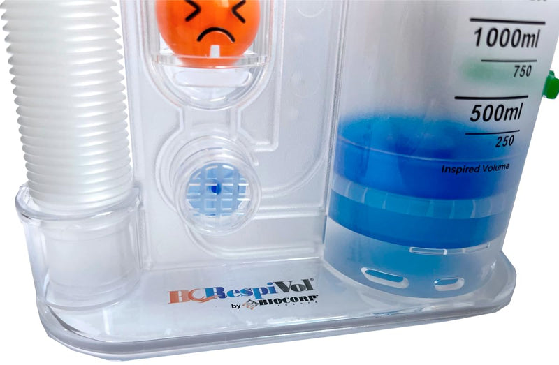 BC Respivol Volumetric Inspiration Trainer 5000ml One Ball Spirometer for Breathing Exercises 5000 ml