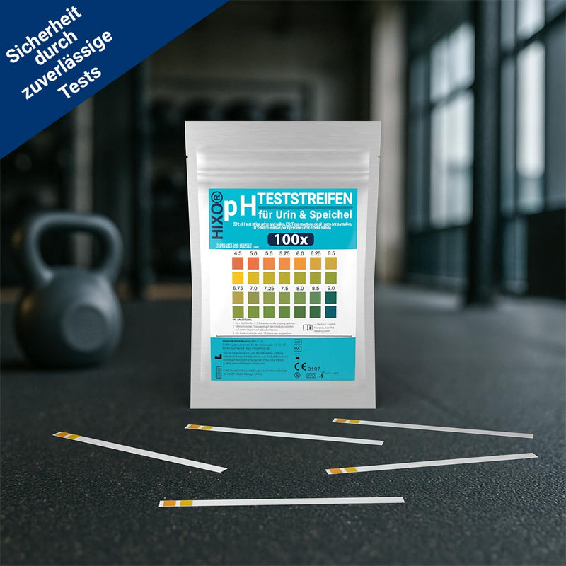 [Australia - AusPower] - HIXO 100 x pH Test Strips for Urine & Saliva - Measure pH 4.5-9.0 - pH Paper for Diet & Health - Acid Base Balance Determination 