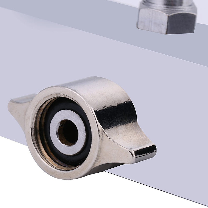[Australia - AusPower] - Airbrush Manifold 3 Way Airbrush Hose Splitter Manifold Fitting 1/8" BSP with Adjust Knob Valve 